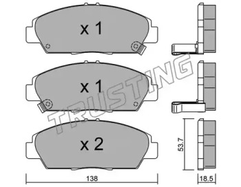 Комплект тормозных колодок TRUSTING 175.0