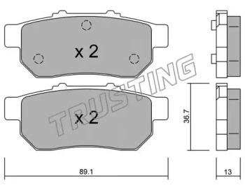 Комплект тормозных колодок TRUSTING 179.0