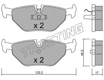 Комплект тормозных колодок TRUSTING 185.0