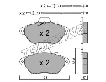 Комплект тормозных колодок TRUSTING 192.1