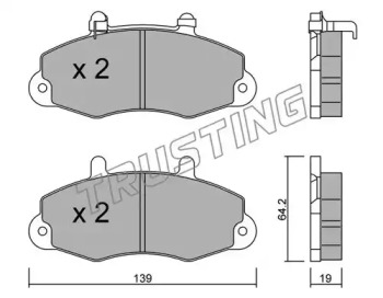 Комплект тормозных колодок TRUSTING 201.1