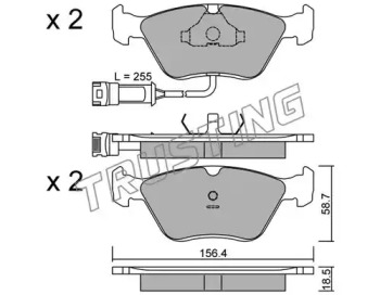 Комплект тормозных колодок TRUSTING 214.1