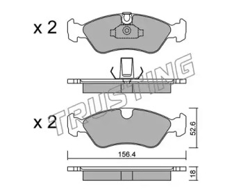 Комплект тормозных колодок TRUSTING 217.0