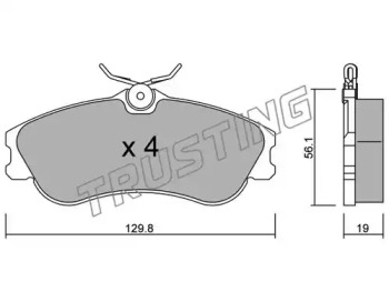 Комплект тормозных колодок TRUSTING 226.1