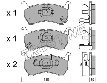 Комплект тормозных колодок TRUSTING 240.1