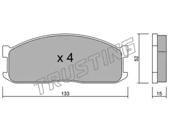 Комплект тормозных колодок TRUSTING 241.0