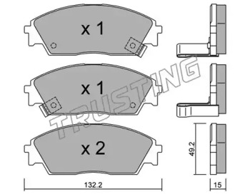 Комплект тормозных колодок TRUSTING 245.1