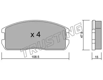 Комплект тормозных колодок TRUSTING 247.0