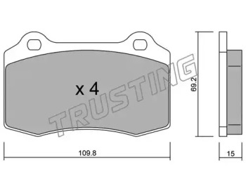 Комплект тормозных колодок TRUSTING 260.2