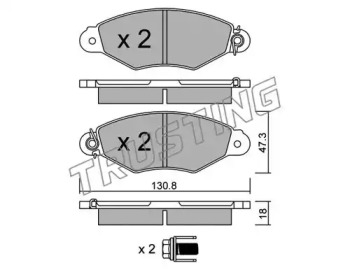 Комплект тормозных колодок TRUSTING 262.0