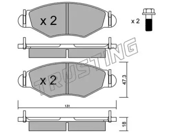 Комплект тормозных колодок TRUSTING 263.1