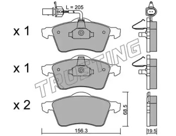 Комплект тормозных колодок TRUSTING 272.1