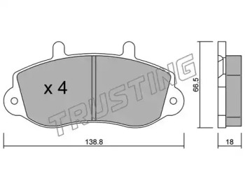 Комплект тормозных колодок TRUSTING 273.0
