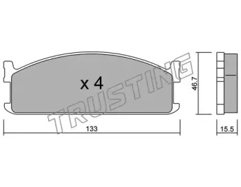 Комплект тормозных колодок TRUSTING 274.0
