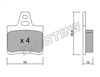 Комплект тормозных колодок TRUSTING 294.0
