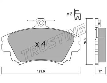 Комплект тормозных колодок TRUSTING 295.0