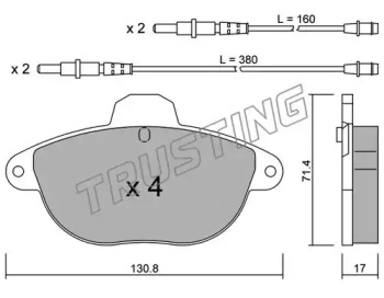 Комплект тормозных колодок TRUSTING 299.0