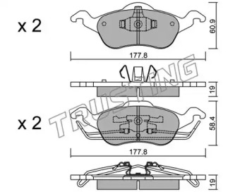 Комплект тормозных колодок TRUSTING 300.0