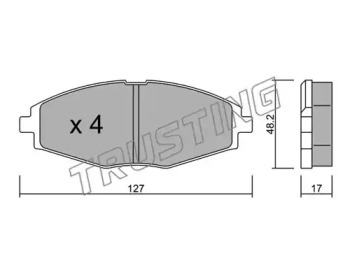 Комплект тормозных колодок TRUSTING 302.0