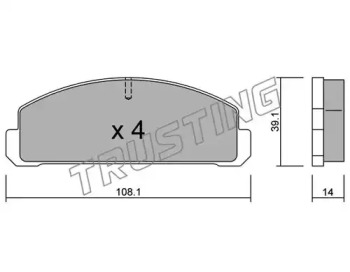 Комплект тормозных колодок TRUSTING 309.0