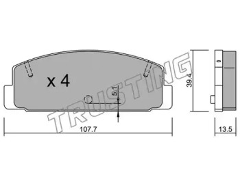 Комплект тормозных колодок TRUSTING 311.0