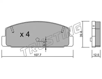 Комплект тормозных колодок TRUSTING 311.2