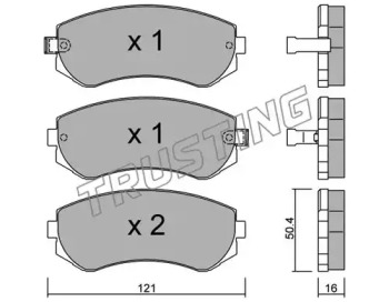 Комплект тормозных колодок TRUSTING 313.0