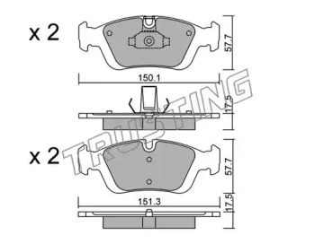 Комплект тормозных колодок TRUSTING 321.0