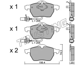 Комплект тормозных колодок TRUSTING 323.0
