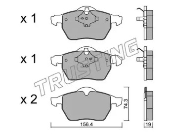Комплект тормозных колодок TRUSTING 323.1