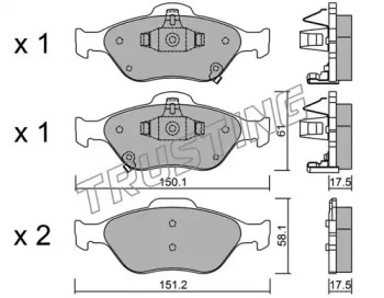 Комплект тормозных колодок TRUSTING 325.1