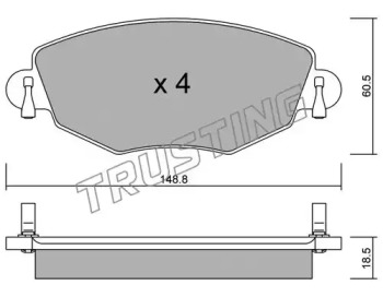 Комплект тормозных колодок TRUSTING 327.0