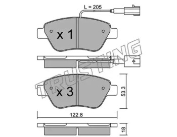 Комплект тормозных колодок TRUSTING 330.0