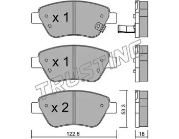 Комплект тормозных колодок TRUSTING 330.2