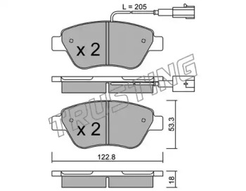 Комплект тормозных колодок TRUSTING 330.3