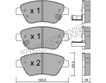 Комплект тормозных колодок TRUSTING 330.4