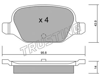 Комплект тормозных колодок TRUSTING 333.0