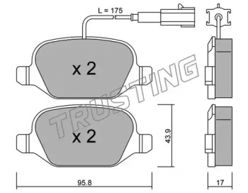 Комплект тормозных колодок TRUSTING 333.2