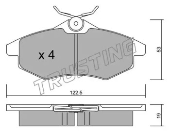 Комплект тормозных колодок TRUSTING 337.0