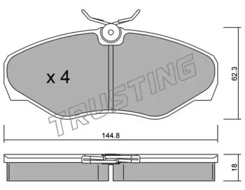 Комплект тормозных колодок TRUSTING 347.2