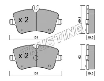 Комплект тормозных колодок TRUSTING 351.0