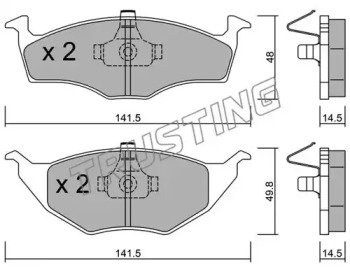 Комплект тормозных колодок TRUSTING 354.0
