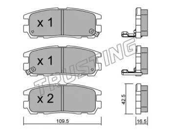 Комплект тормозных колодок TRUSTING 367.0