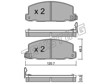Комплект тормозных колодок TRUSTING 369.0
