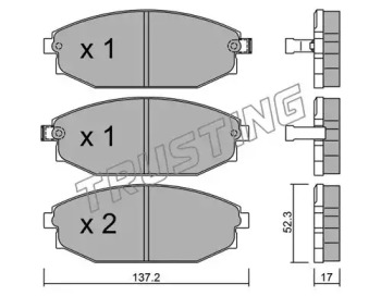 Комплект тормозных колодок TRUSTING 372.0