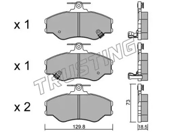 Комплект тормозных колодок TRUSTING 375.0