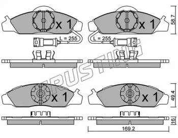 Комплект тормозных колодок TRUSTING 377.0