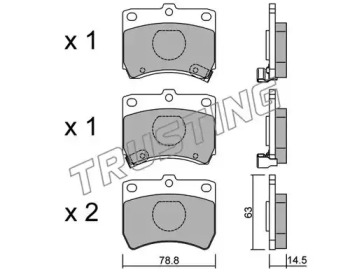 Комплект тормозных колодок TRUSTING 379.0