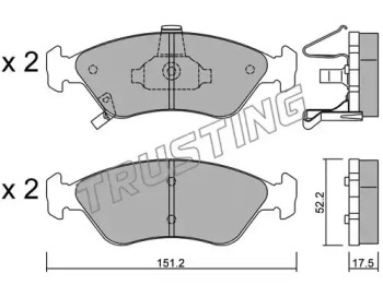 Комплект тормозных колодок TRUSTING 380.0