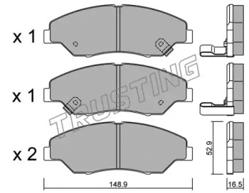 Комплект тормозных колодок TRUSTING 385.0